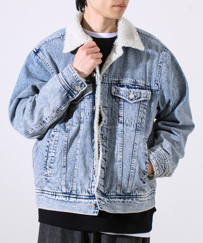 牛仔風暴騎士內襯羊羔絨牛仔夾克