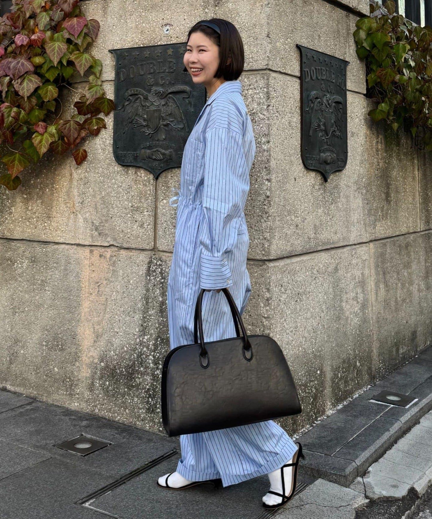 willow 圓點條紋連體褲