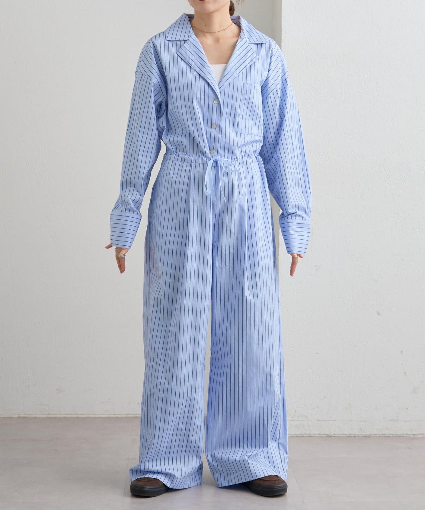 willow 圓點條紋連體褲