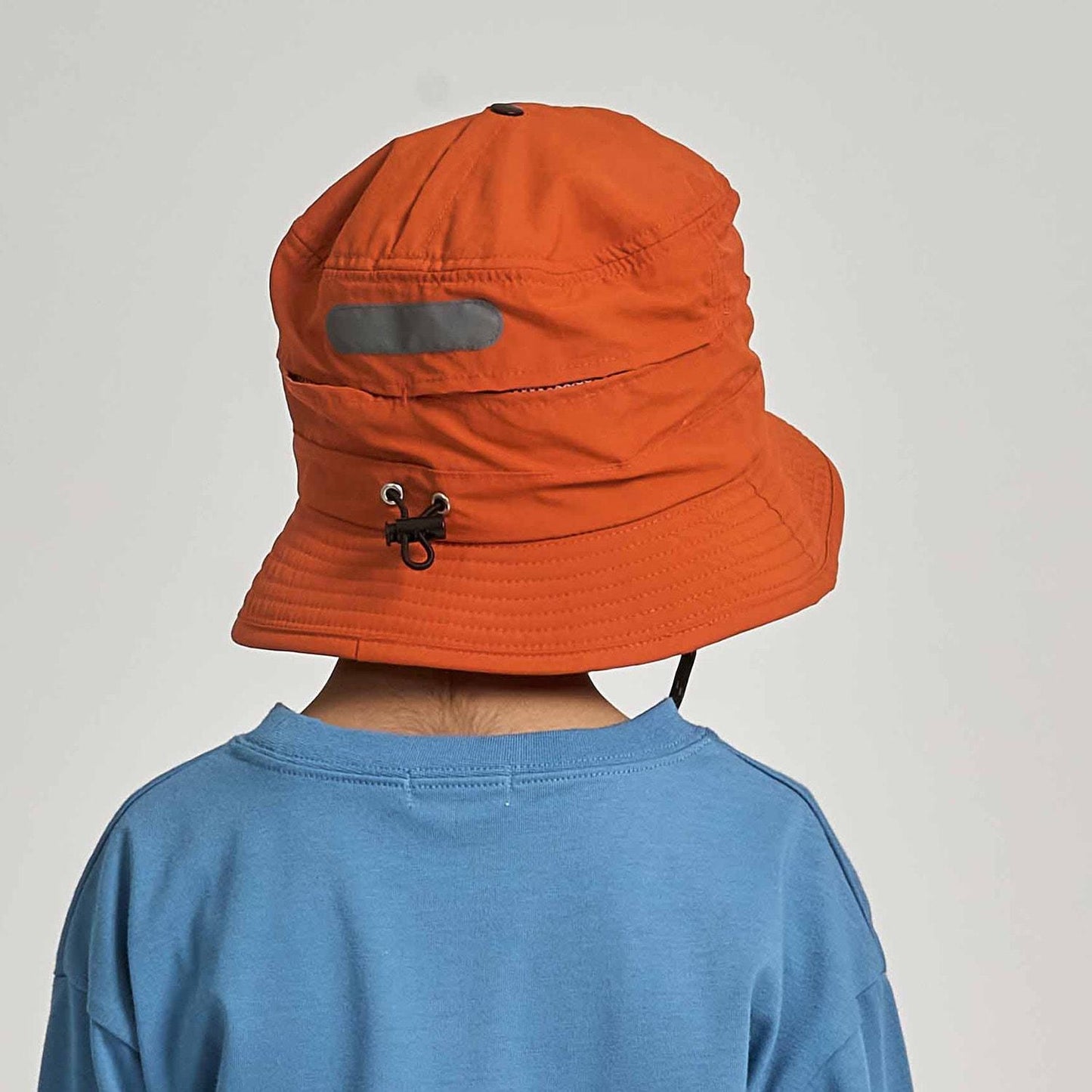 【スクール対応】【撥水・防汚・耐久・UV】小さく収納できるハット(反射シート付き)