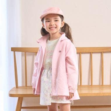 【スクール対応】【撥水・防汚・耐久・UV】収納袋付きバックフリルAラインマウンテンパーカー