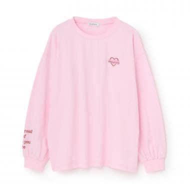 【綿100%】バックロゴカラー長袖T