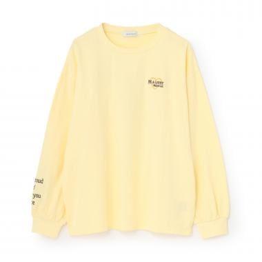 【綿100%】バックロゴカラー長袖T