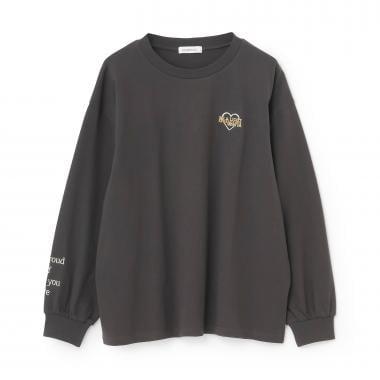 【綿100%】バックロゴカラー長袖T