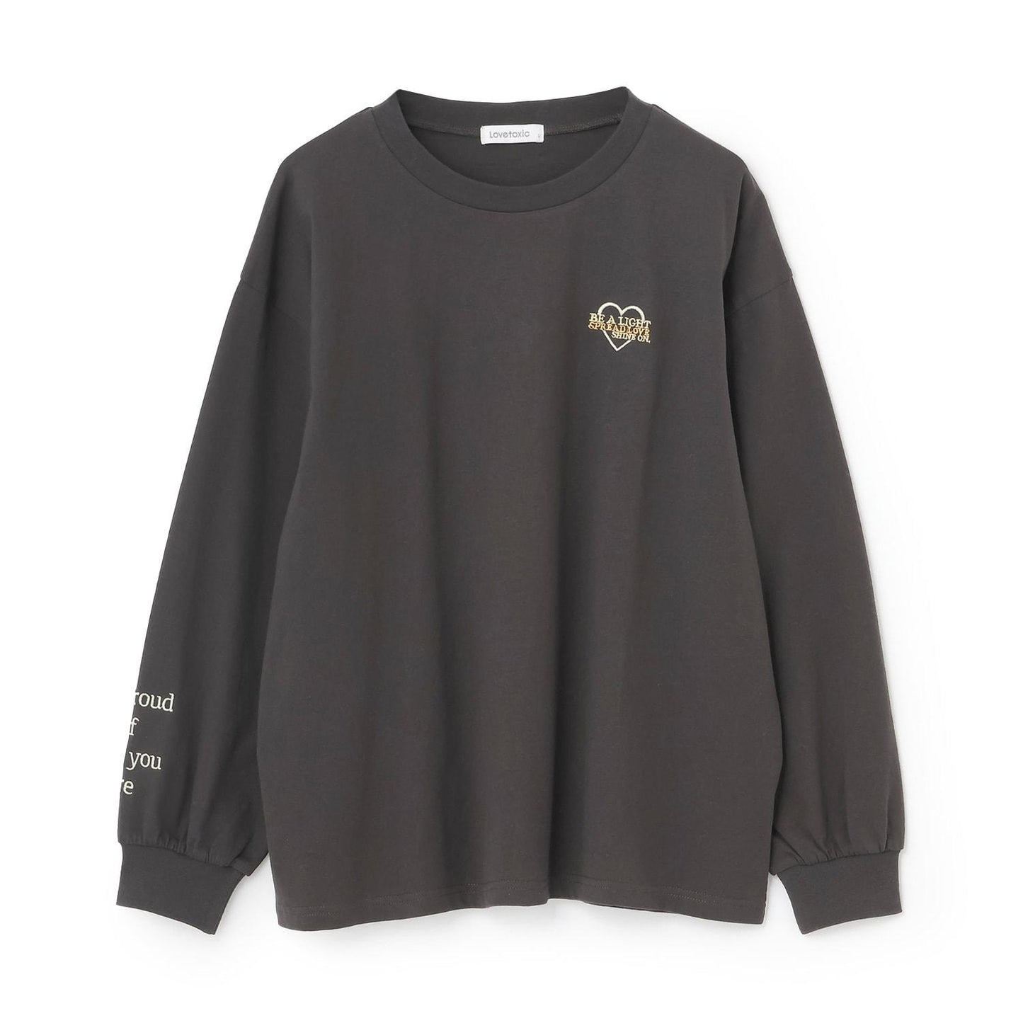 【綿100%】バックロゴカラー長袖T