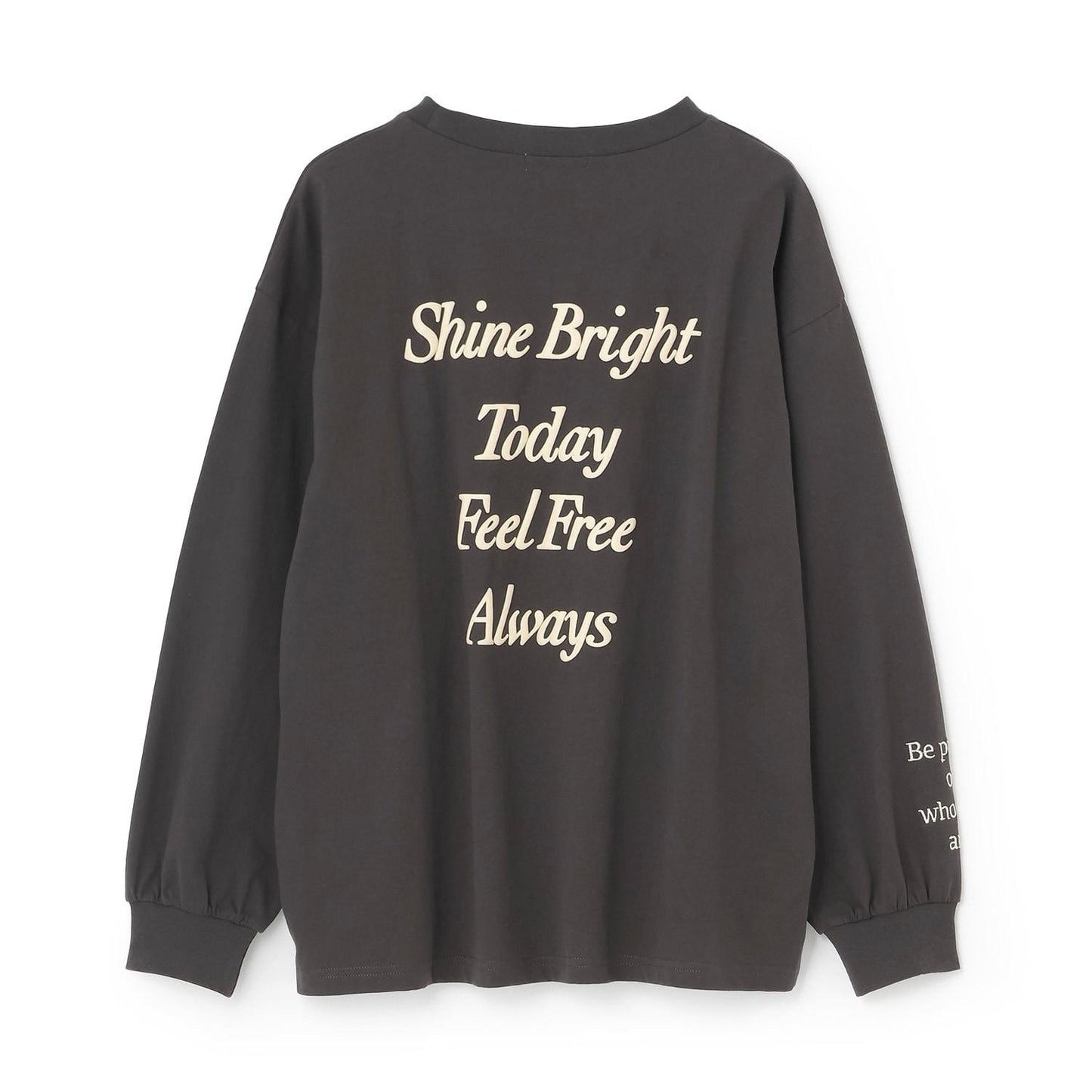 【綿100%】バックロゴカラー長袖T