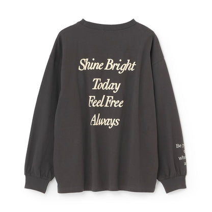 【綿100%】バックロゴカラー長袖T