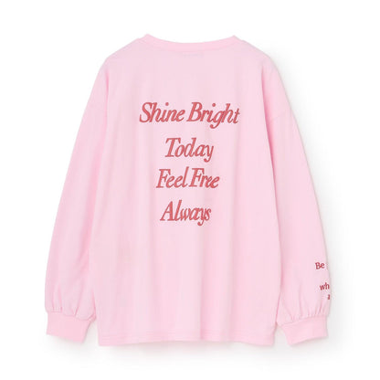 【綿100%】バックロゴカラー長袖T