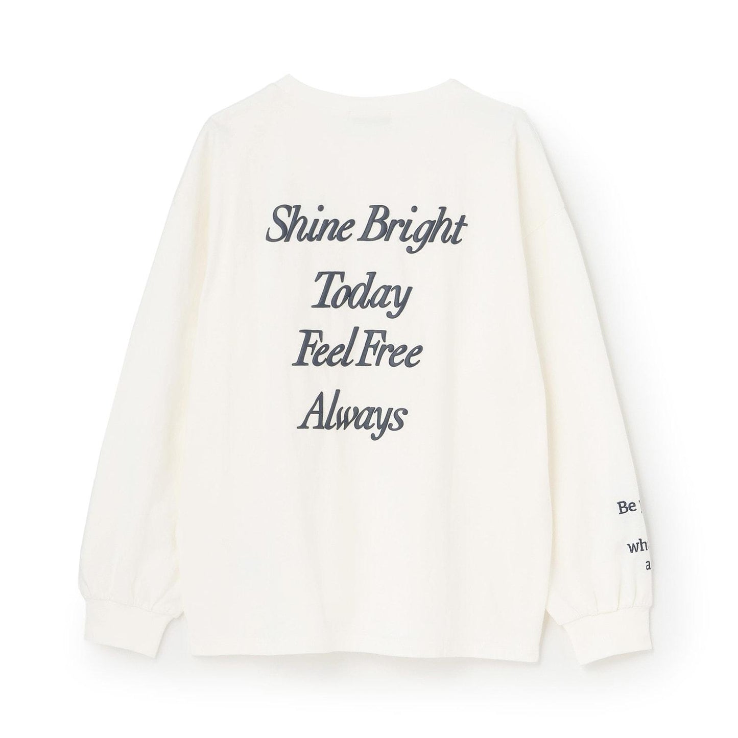 【綿100%】バックロゴカラー長袖T