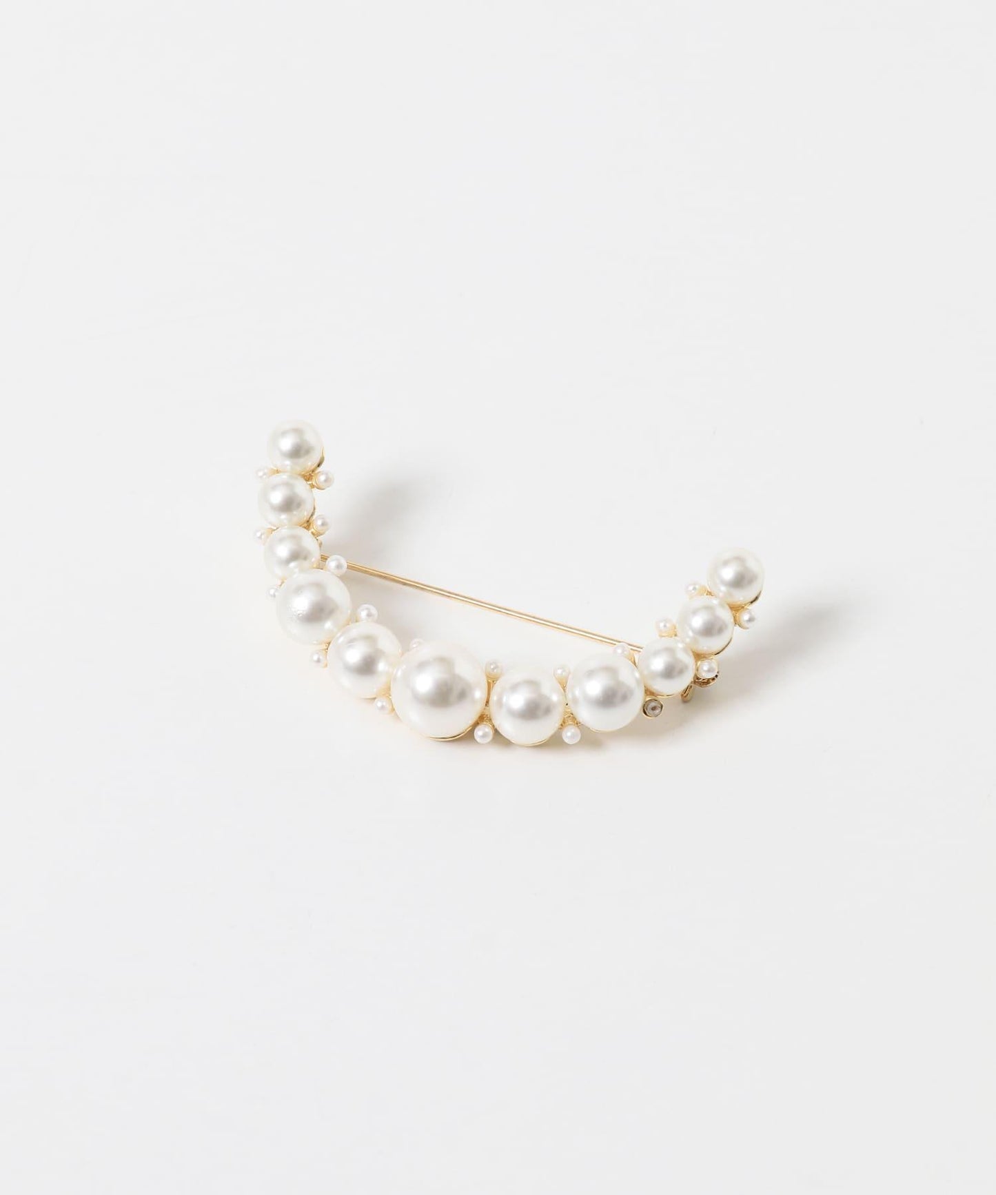 decor『デコール』 Broach curve pearl 胸針