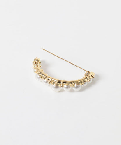 decor『デコール』 Broach curve pearl 胸針