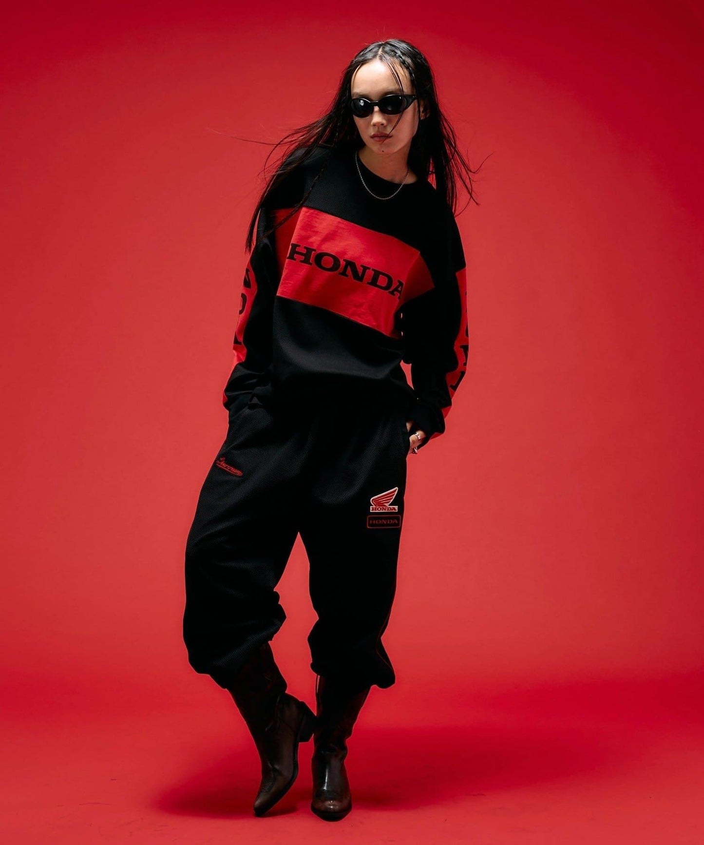 HONDA×Sourcream TRACK PANTS 運動褲