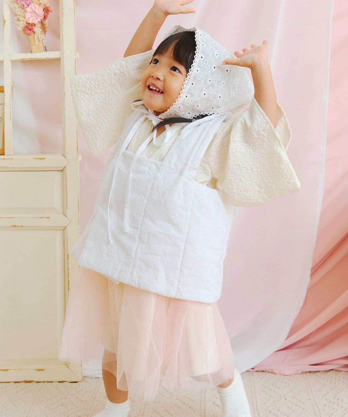 棉質蕾絲 巴布什卡頭巾 女兒節限定