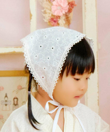棉質蕾絲 巴布什卡頭巾 女兒節限定
