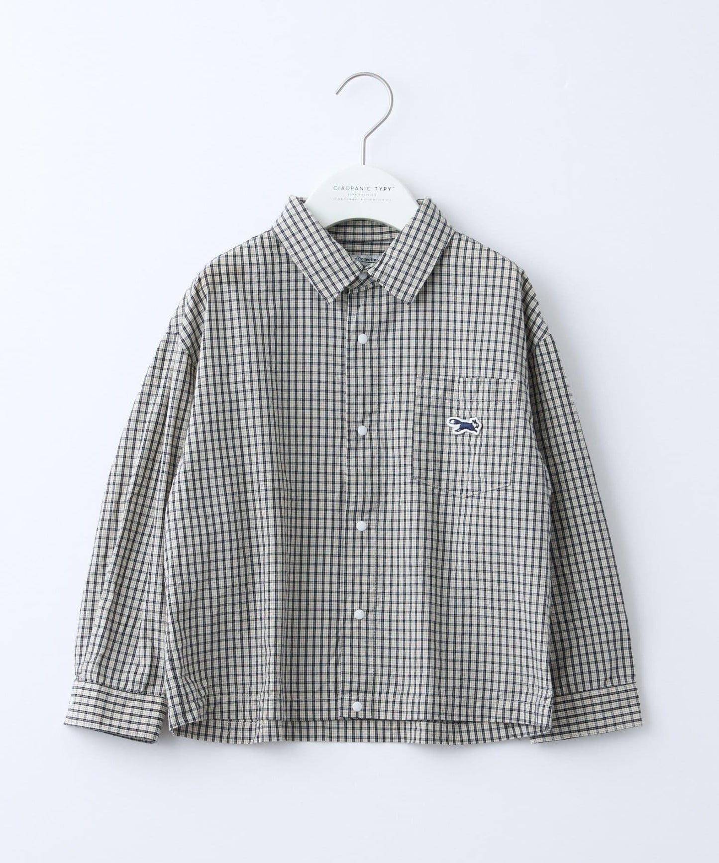 FOX×TYPY 條紋格紋圖案 兒童襯衫