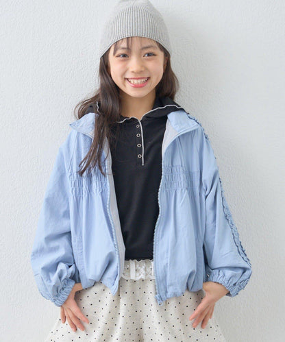 KIDS 26SS展示會款 抽褶荷葉邊褶皺 連帽外套