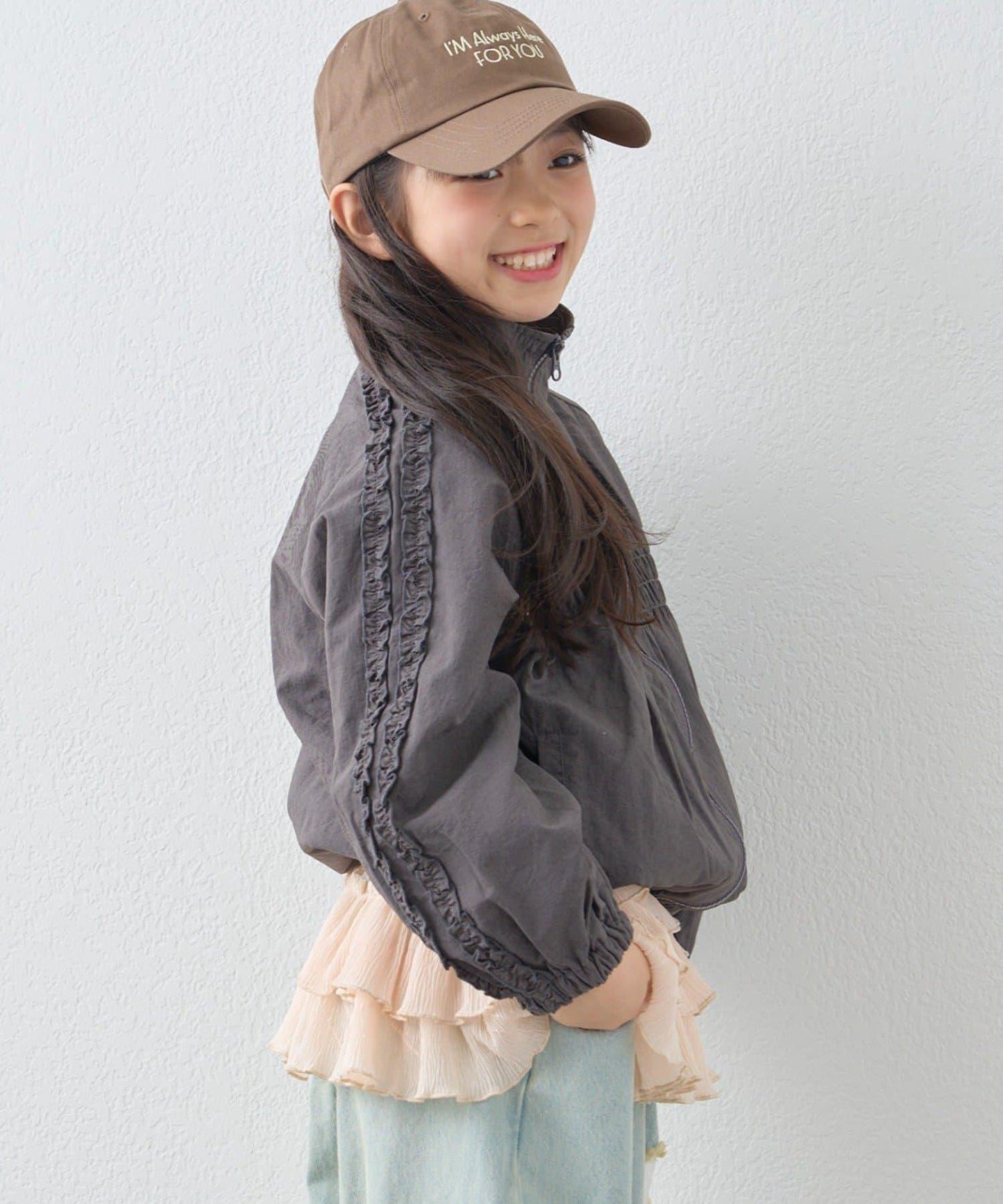 KIDS 26SS展示會款 抽褶荷葉邊褶皺 連帽外套