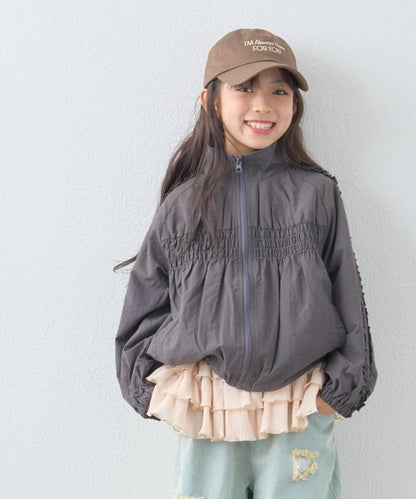 KIDS 26SS展示會款 抽褶荷葉邊褶皺 連帽外套