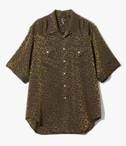 Needles S/S Western Shirt - Rayon Leopard Jacquard 豹紋提花人造絲短袖西部襯衫