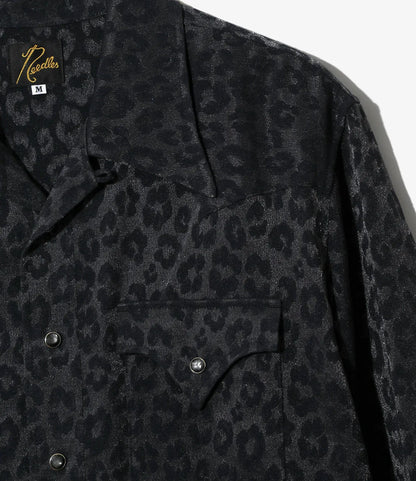 Needles S/S Western Shirt - Rayon Leopard Jacquard 豹紋提花人造絲短袖西部襯衫