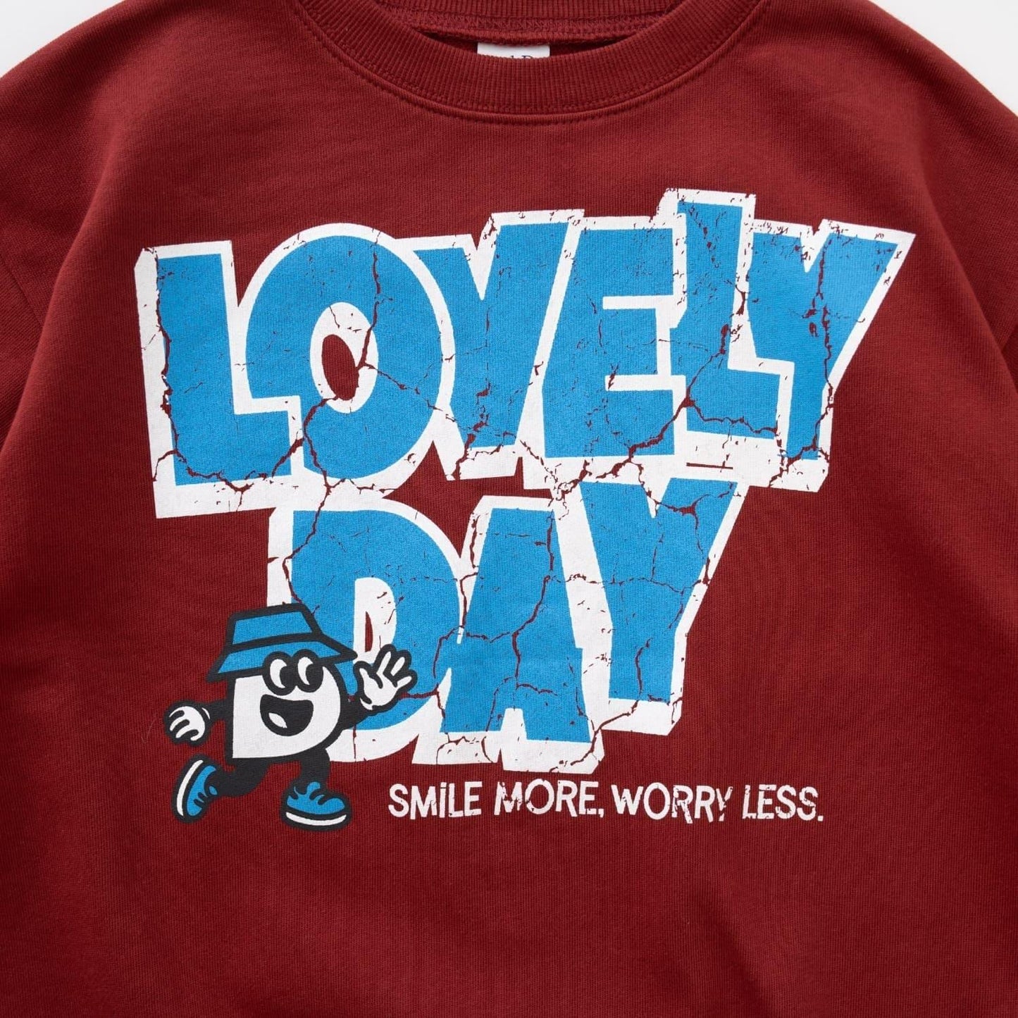 裂紋做舊套頭衛衣
