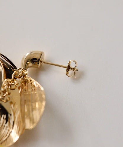 典禮風垂墜花朵耳環