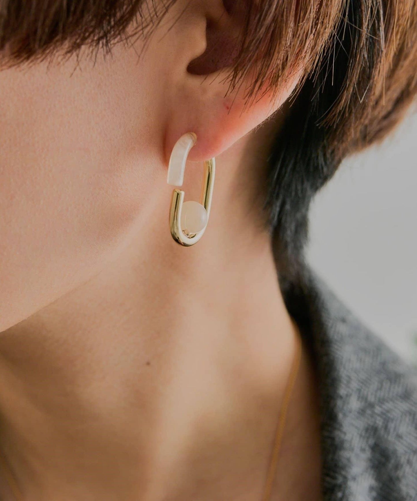 《チタンポスト》 後環設計 樹脂 耳釘