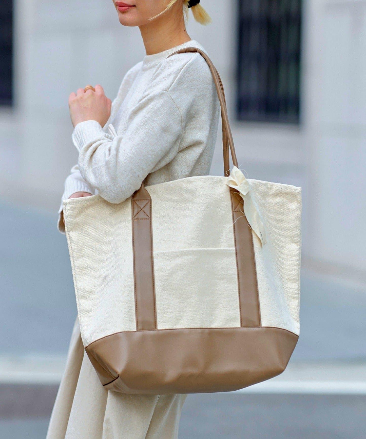 S.Blanc Bag_070 仿皮混合托特包 S.blanc