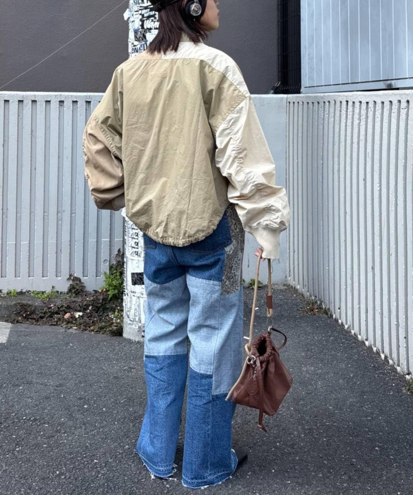 牛仔拼接喇叭褲（展示會）