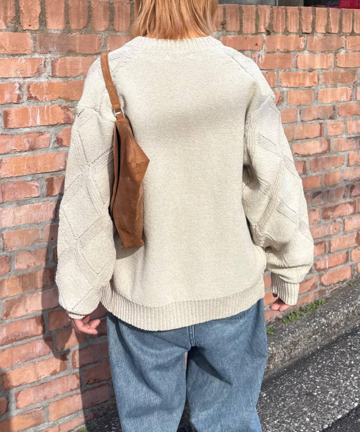 UNISEX 菱形網眼 圓領 針織開衫 26SS展示會款