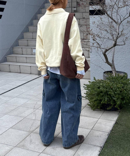 26SS展會款 UNISEX 毛圈Polo領 衛衣