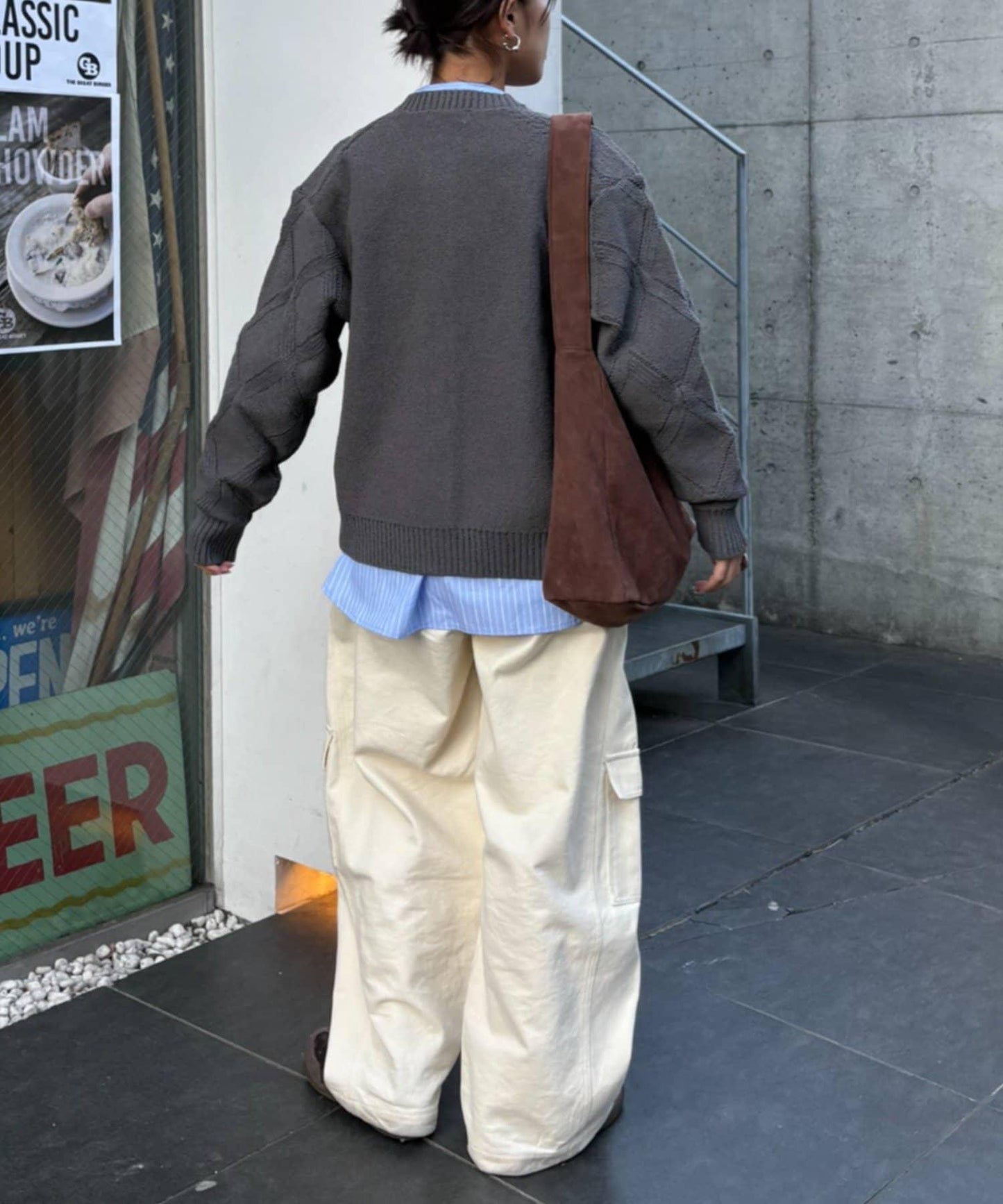 UNISEX 菱形網眼 圓領 針織開衫 26SS展示會款