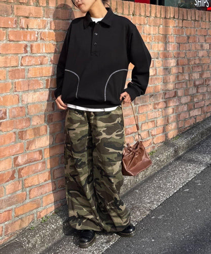 26SS展會款 UNISEX 毛圈Polo領 衛衣