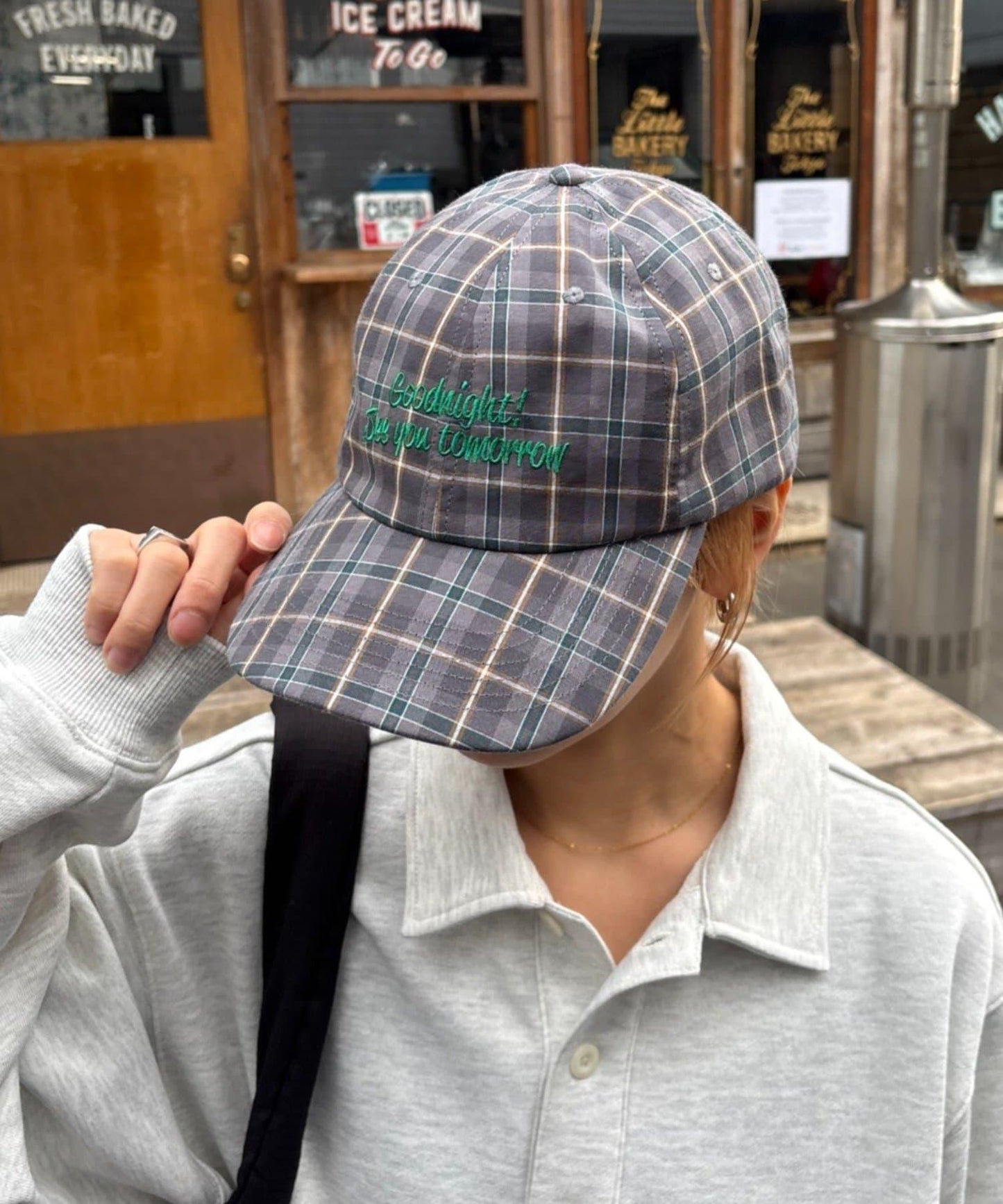 UNISEX 格紋Logo棒球帽