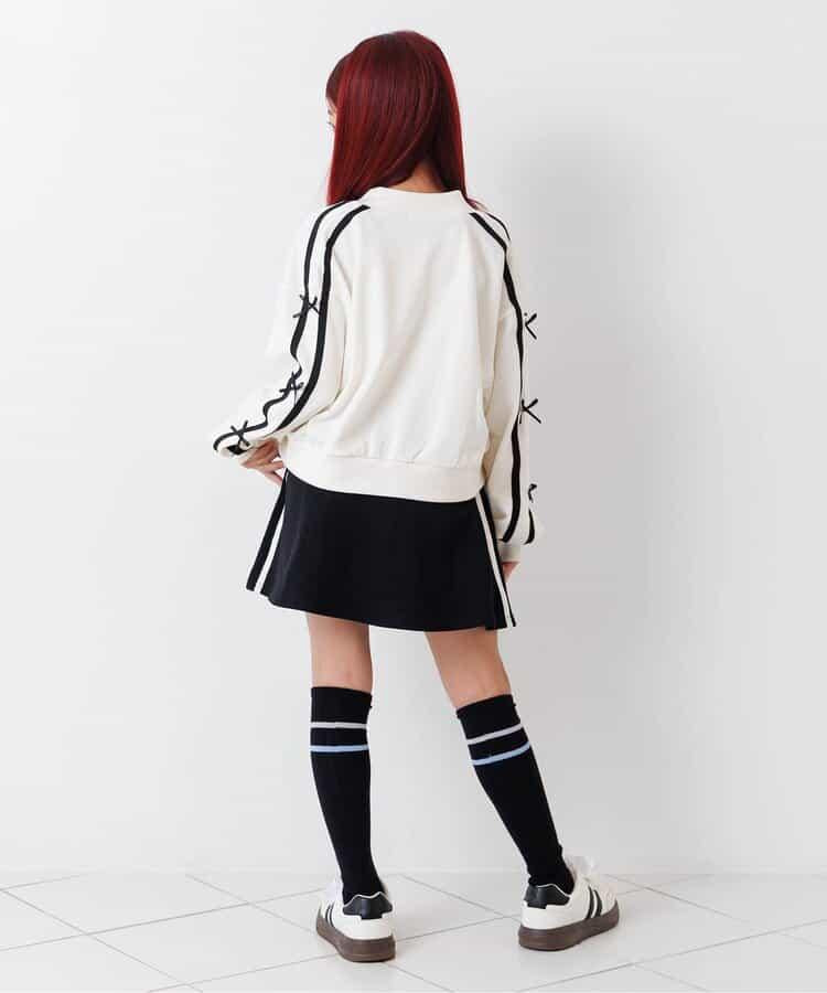 蝴蝶結線條運動套裝