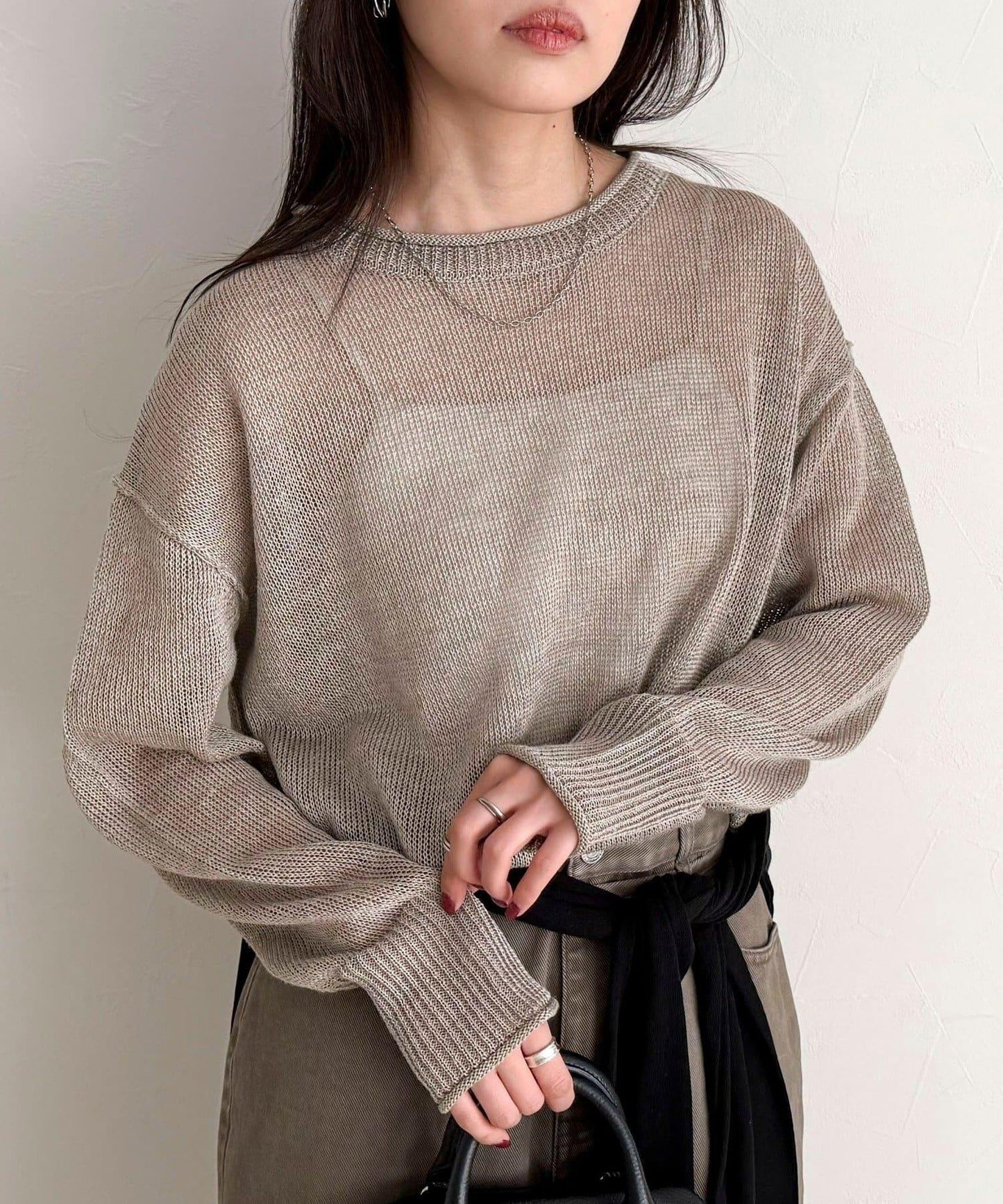 LINEN100 亞麻針織套頭衫