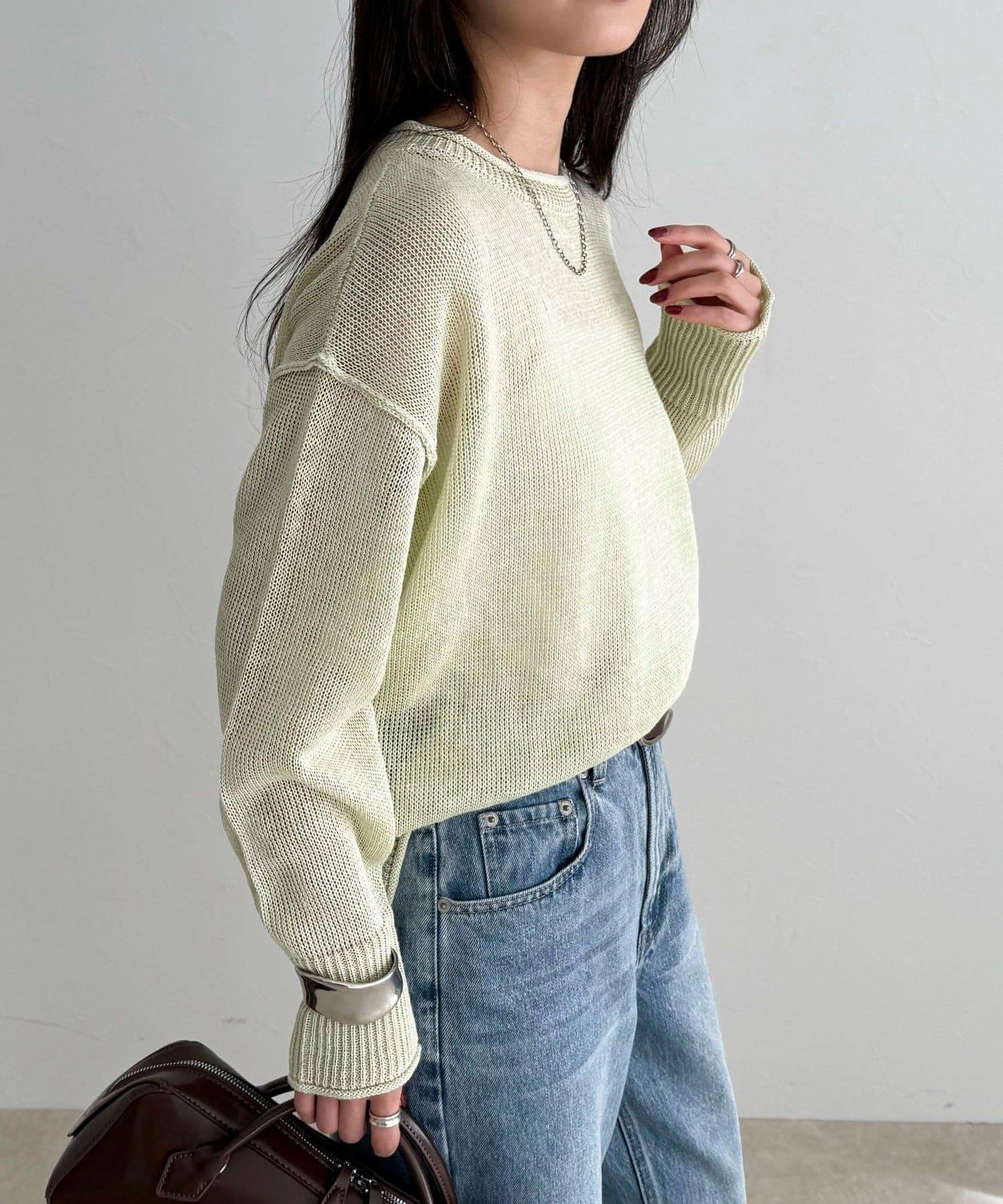 LINEN100 亞麻針織套頭衫
