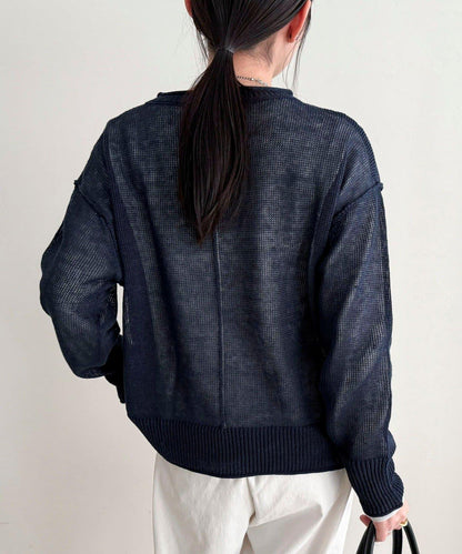 LINEN100 亞麻針織套頭衫