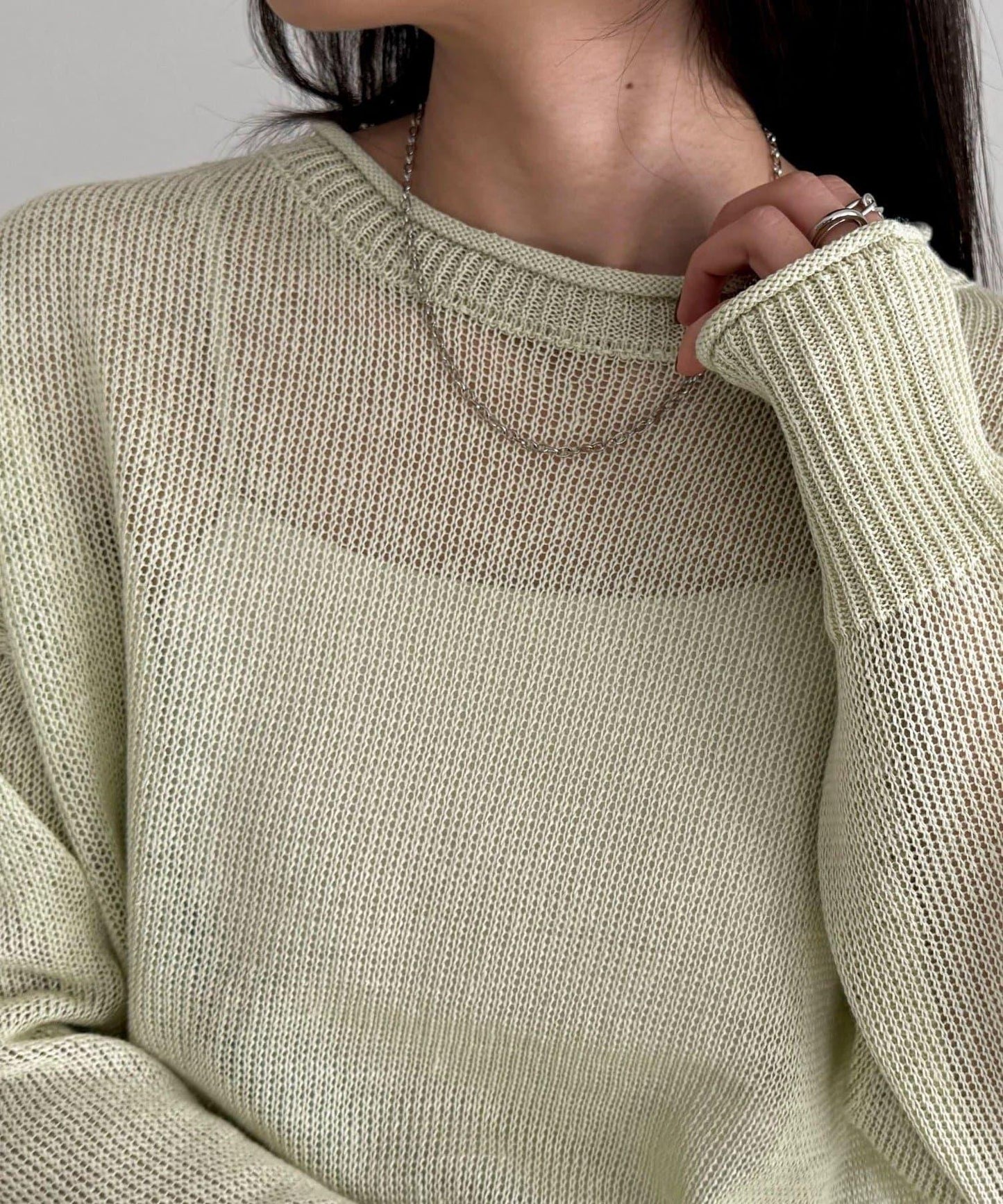 LINEN100 亞麻針織套頭衫