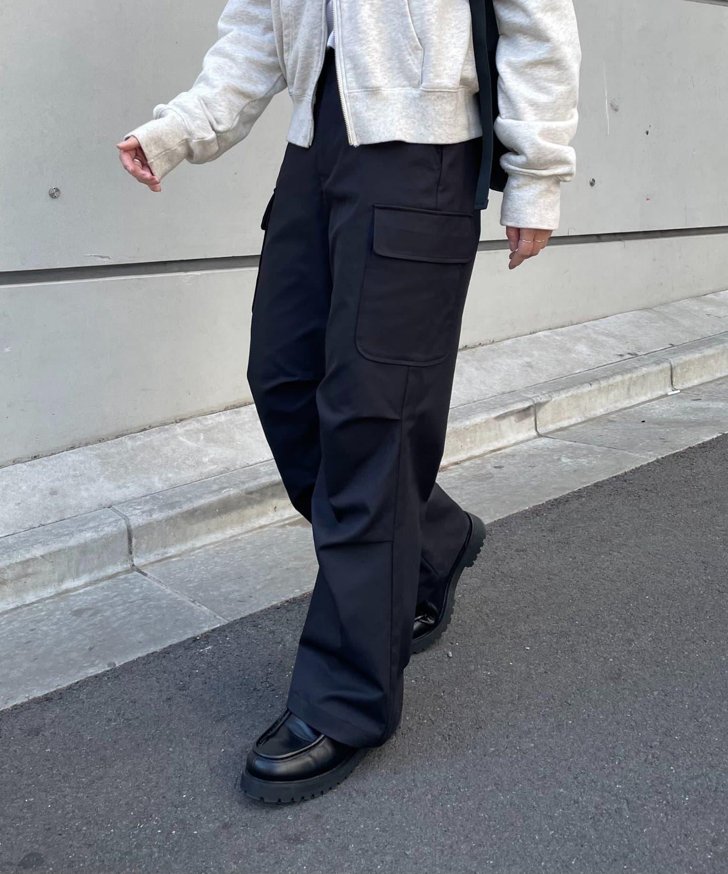 褶皺設計工裝褲