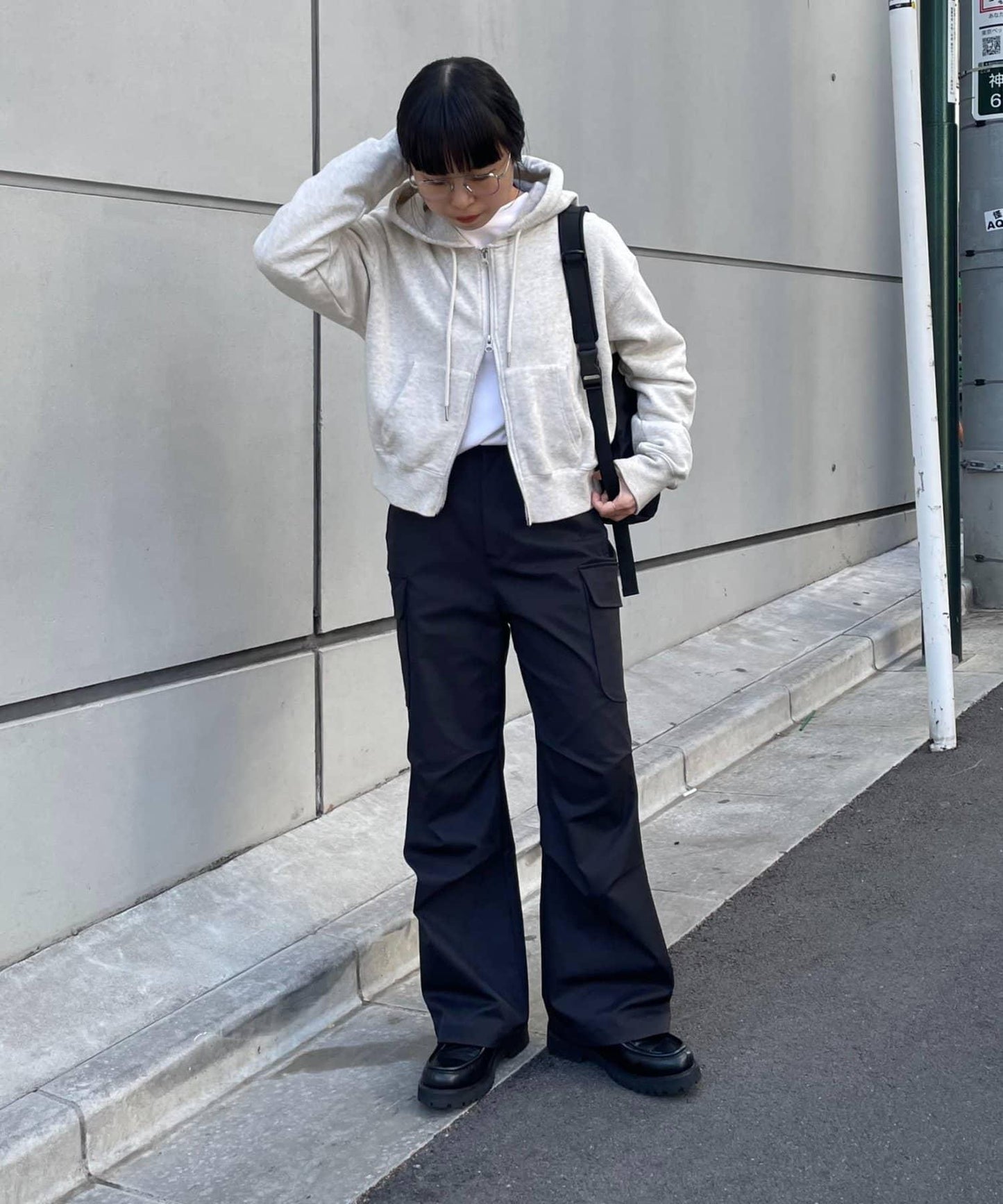 褶皺設計工裝褲