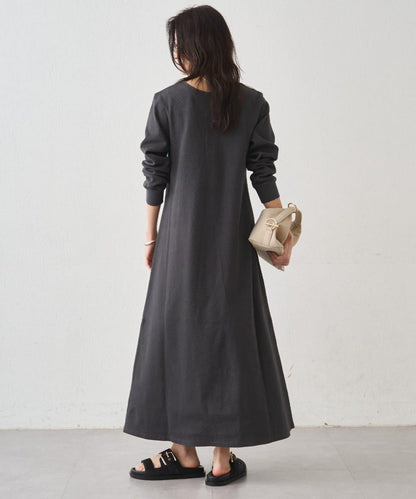 Loungedress 針織亨利領連衣裙