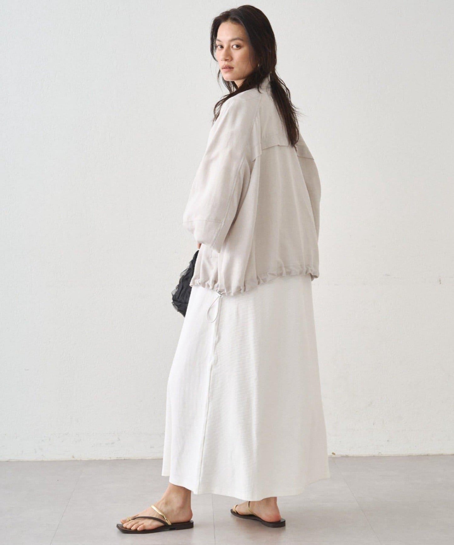 Loungedress 針織亨利領連衣裙