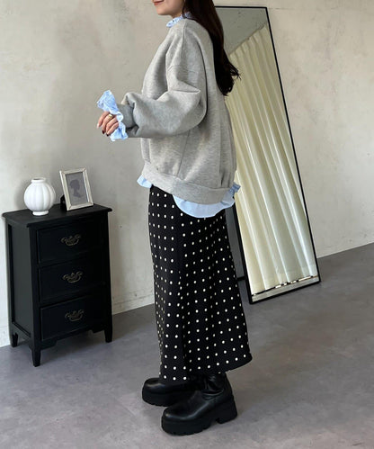 荷葉邊糖果袖 前系蝴蝶結 設計感 女式襯衫