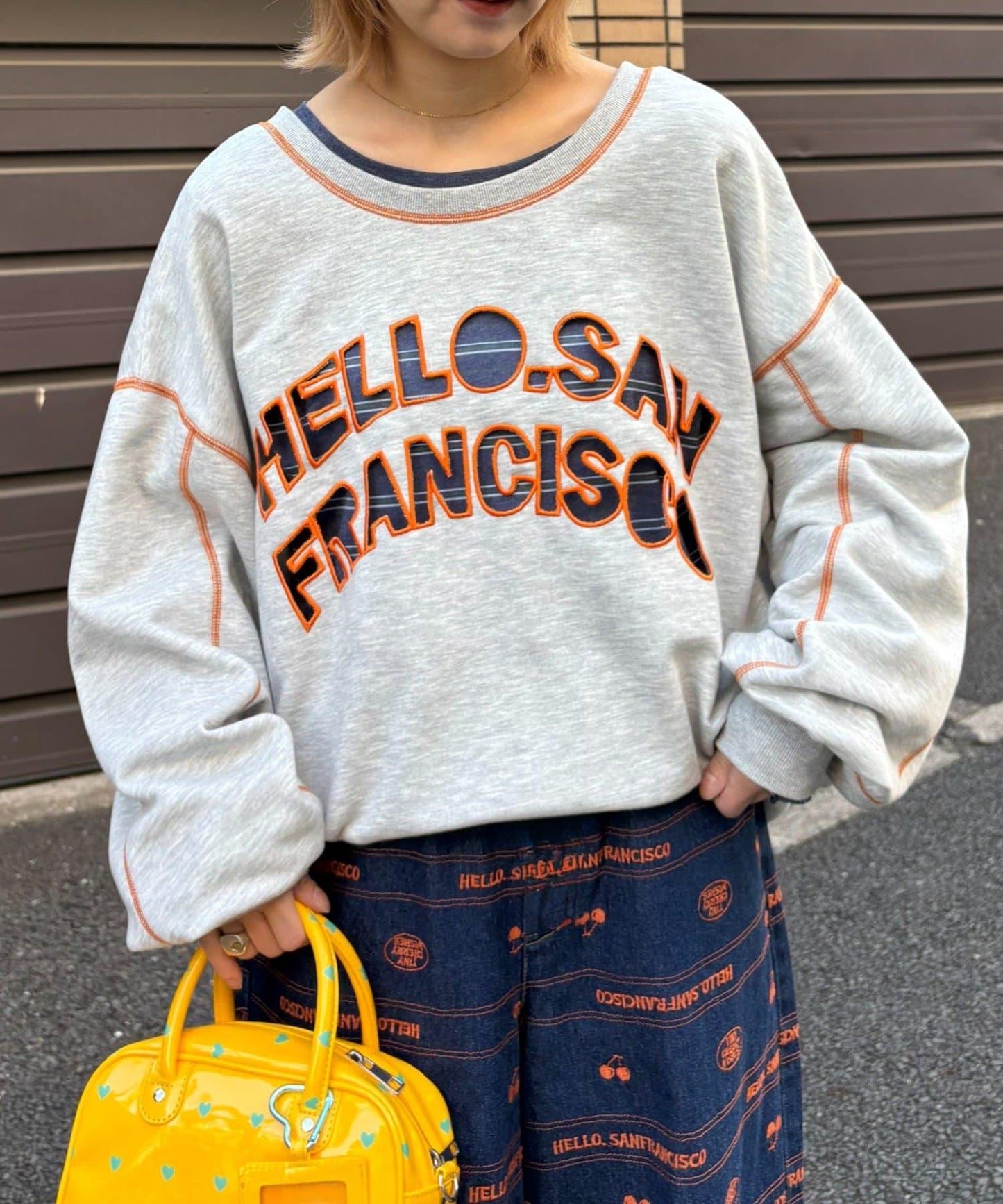 HELLO.SANFRANCISCO ハロサン 2WAY 鏤空衛衣