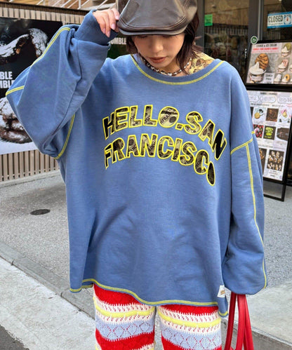 HELLO.SANFRANCISCO ハロサン 2WAY 鏤空衛衣