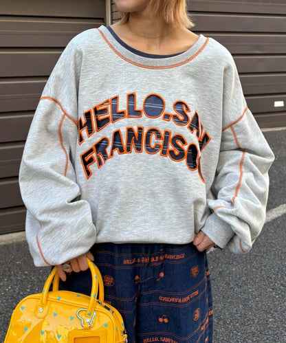 HELLO.SANFRANCISCO ハロサン 2WAY 鏤空衛衣