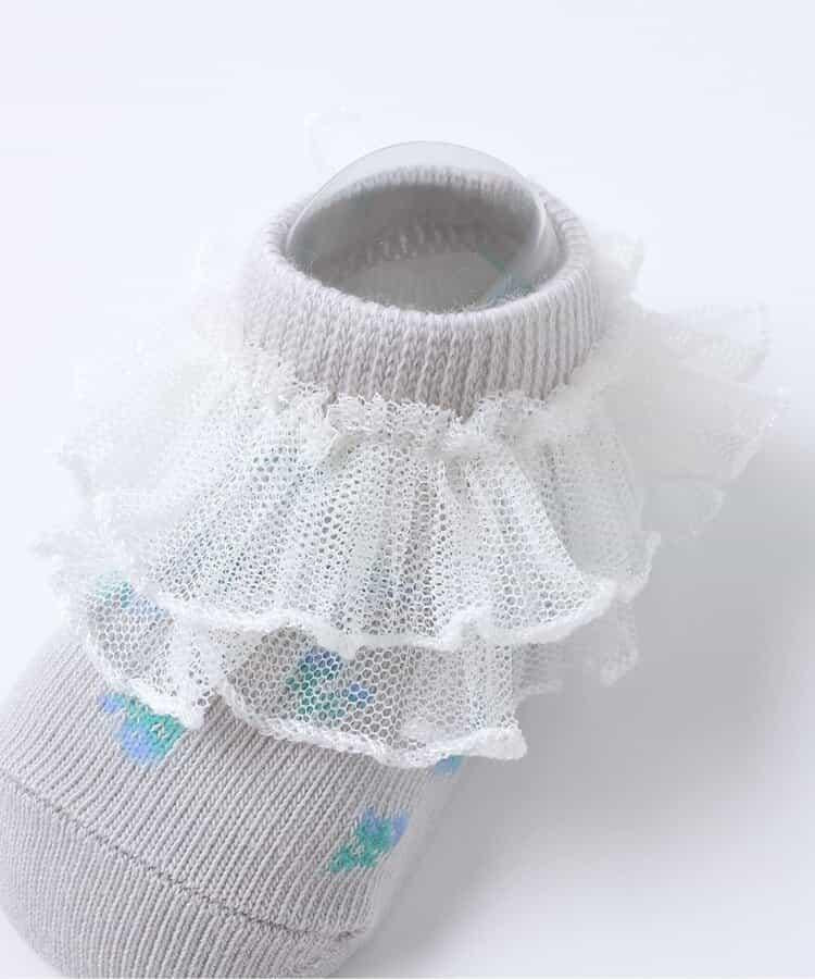 荷葉邊滿印圖案 嬰兒襪