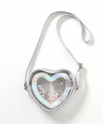心形透明小挎包
