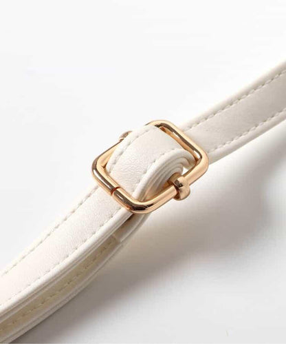 蝴蝶結寶石裝飾絎縫單肩小包